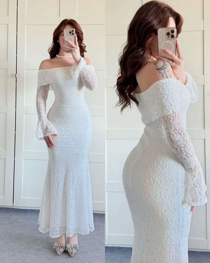 Robe en dentelle 🦢🤍